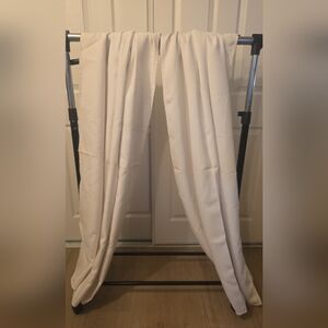 White Blackout Curtains – Rod Pocket -Set of 2